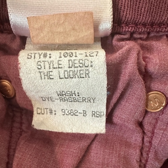 MOTHER The Looker Pop Velvety Skinny Trouser Jean in Raspberry, Size 27 - Picture 7 of 13